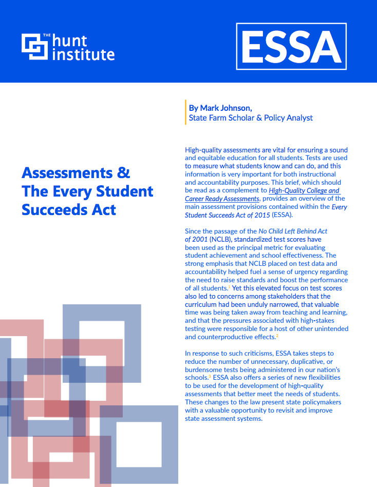 The Every Student Succeeds Act >> Every Student Succeeds Act The Hunt Institute The Every Student Succeeds Act >> Every Student Succeeds Act The Hunt Institute
